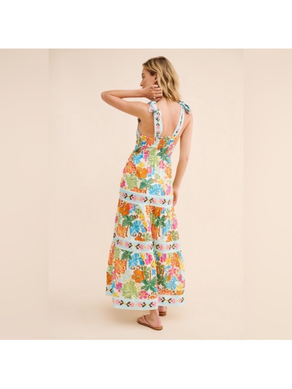 Beach Riot Charlotte Colorful Floral Maxi Dress Size Medium - Picture 9 of 14